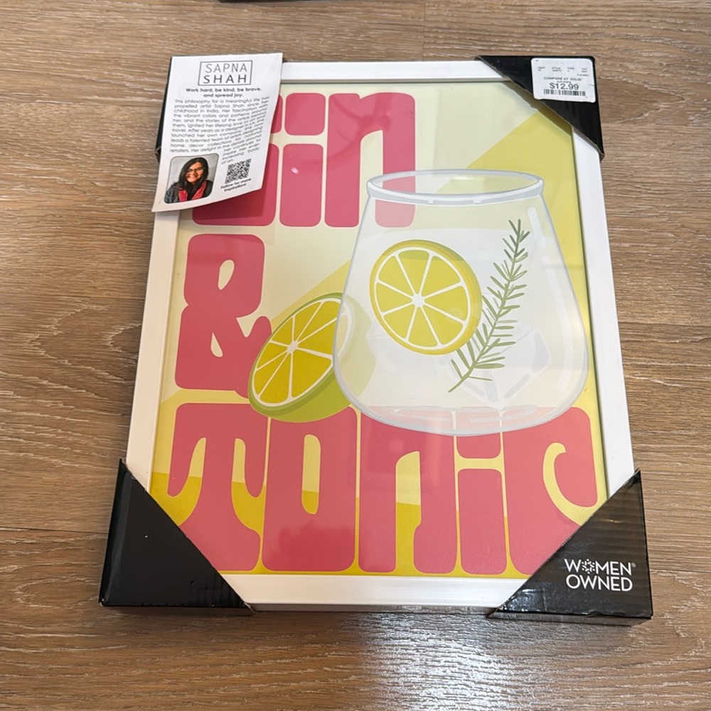 Gin & Tonic Picture Frame by Sapna Shah
